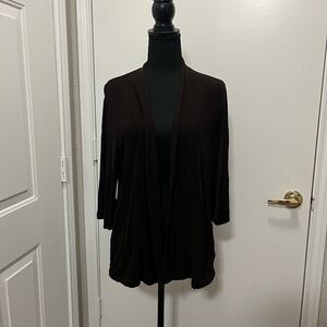 Chico's Women's Deep Brown Open Cardigan